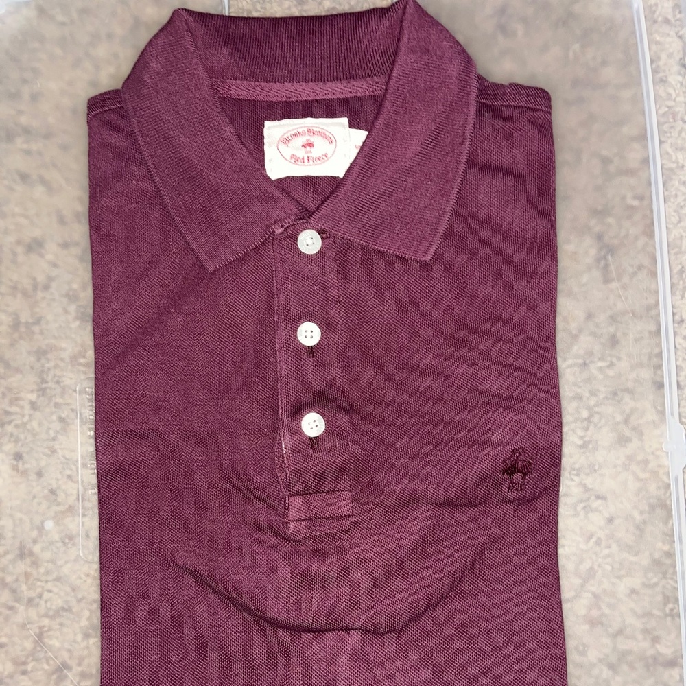 Brooks Brothers Burgundy Polo Shirt